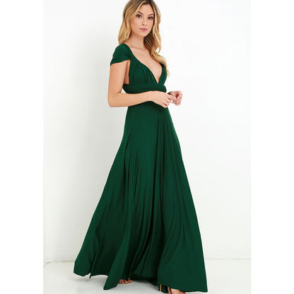 Backless Bandage One-Piece Dress Multi-Way Rope Strap Design