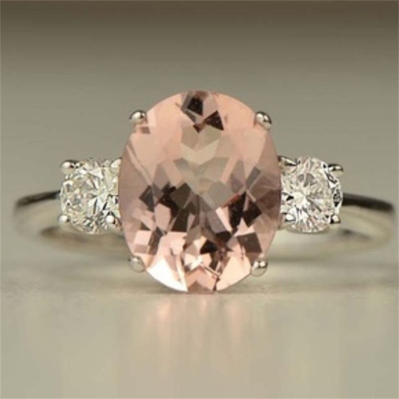 Fashion Oversized Aquamarine Ring for Women