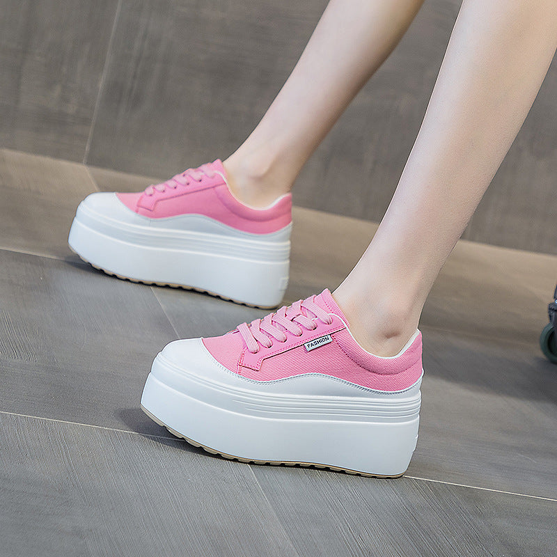 All-Match Fashion Thick Bottom 8cm High Heels – Trendy Simple Shoes for Women